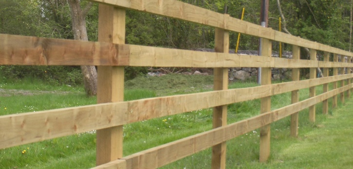 post and rail fencing